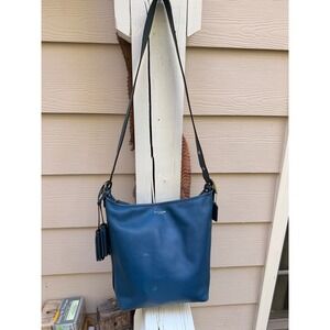 Coach Legacy Duffle Blue Leather Hobo Crossbody Bag 19889